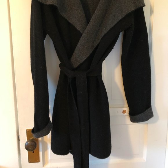 Heavy Wool Cardigan with tie waist - Picture 2 of 5